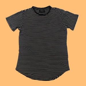 PACSUN - scoop hem striped tshirt